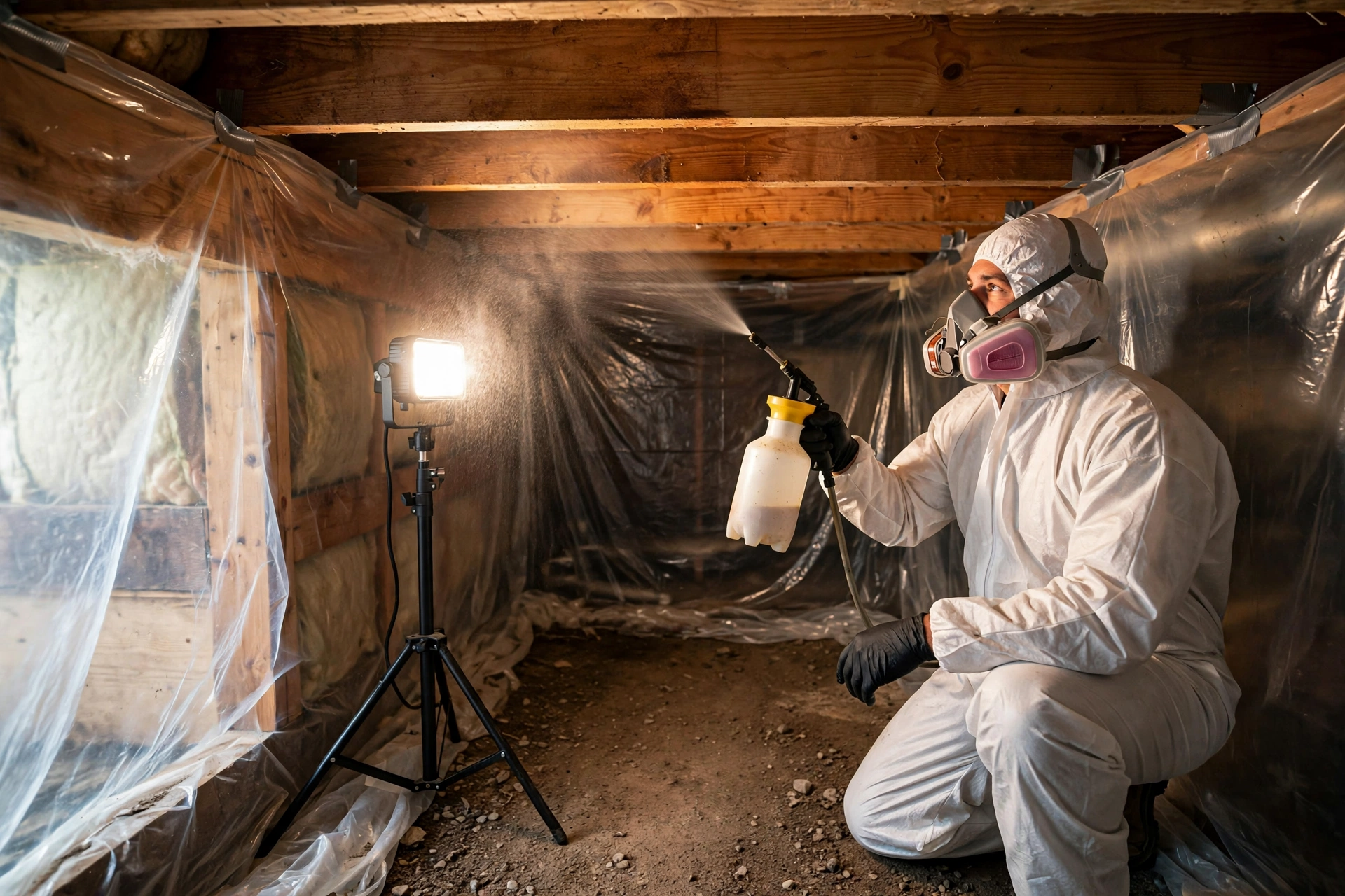 Crawl space mold remediation in Hoover AL